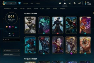 Conta lol com 598 skins - League of Legends