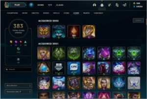 Conta lol com 598 skins - League of Legends