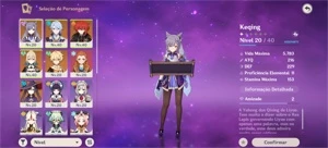 AR 28 - Kamisato+Diluc+Mona+Keqing+Jean+Harpa Celestial - Genshin Impact