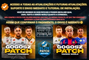 GOGOSZ PATCH World v9.4 + Conmebol v1.4 PES 2021. 