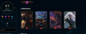 CONTA LOL- LVL 219 - 128 Champions - 97 Skins - FULL ACESSO - League of Legends