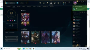 Conta Lol Lvl 112/Gold 3 Com 24 Skins/25 Emotes/Passe Ativo - League of Legends