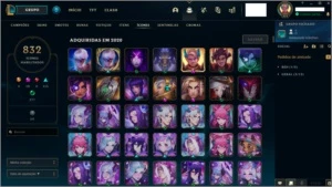 MEGA CONTA LoL - Diamante I - LvL 320 - Todas as Skins - League of Legends