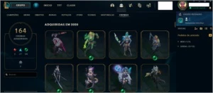 MEGA CONTA LoL - Diamante I - LvL 320 - Todas as Skins - League of Legends