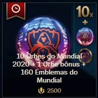 10 ORBES MUNDIAL POR METADE DO PREÇO - League of Legends LOL