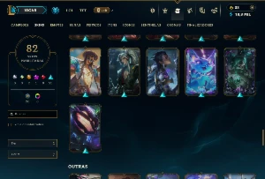 Ferro 2 com 100 Champs e 82 Skins +45 Essencias Miticas - League of Legends LOL