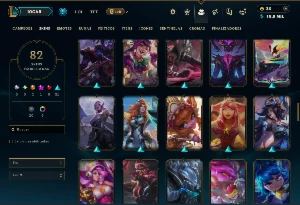 Ferro 2 com 100 Champs e 82 Skins +45 Essencias Miticas - League of Legends LOL