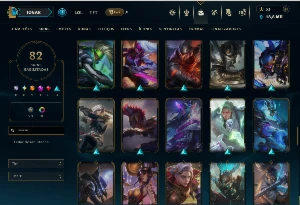 Ferro 2 com 100 Champs e 82 Skins +45 Essencias Miticas - League of Legends LOL