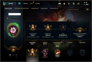 Conta ouro 1 com 83 skins e 145 champs - League of Legends LOL