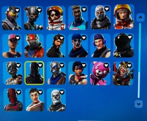 OG Fortnite com Cavaleiro Negro, Ceifador, Mako + 1.200 V-Bu