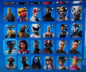 OG Fortnite com Cavaleiro Negro, Ceifador, Mako + 1.200 V-Bu