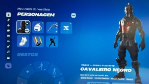 OG Fortnite com Cavaleiro Negro, Ceifador, Mako + 1.200 V-Bu