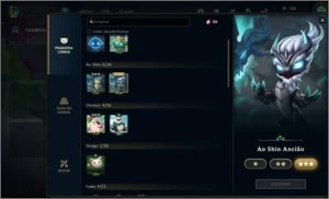 Conta LOL, 197 Skins, WW cinzento, Rammus Rei! Plat 3 TFT - League of Legends