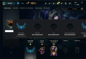 Platina 2 com 45 Champs e 11 Skins - League of Legends LOL