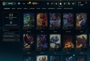Platina 2 com 45 Champs e 11 Skins - League of Legends LOL