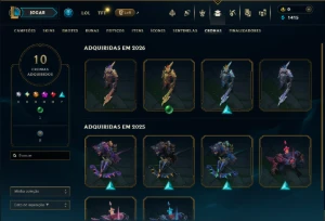 Platina 2 com 45 Champs e 11 Skins - League of Legends LOL