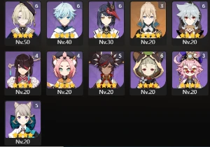 Conta Ar 59 Genshin +23 Personagens T5 E Todos Os T4 - Genshin Impact