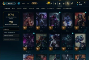 Prata 2 com 115 Champs e 18 Skins - League of Legends LOL