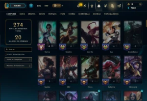 Prata 2 com 115 Champs e 18 Skins - League of Legends LOL