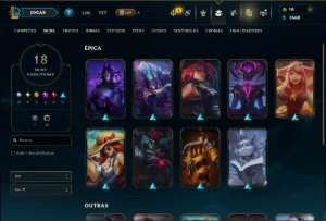 Prata 2 com 115 Champs e 18 Skins - League of Legends LOL