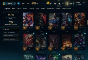 Prata 2 com 115 Champs e 18 Skins - League of Legends LOL