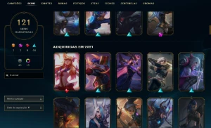 Unranked com TODOS os champs e 123 Skins ( ADC / JG ) - League of Legends LOL