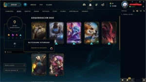 CONTA LOL GOLD 3 COM 1 SKIN LENDARIA E BLITZ VITORIOSO - League of Legends