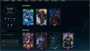 Conta de LOL Com 250 Skins Plat 4 com todos os champs - League of Legends