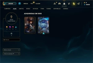 Conta ouro 4 com 21 Champs e 2 Skins + 13 Fragmentos - League of Legends LOL