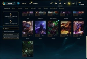 Conta ouro 4 com 21 Champs e 2 Skins + 13 Fragmentos - League of Legends LOL