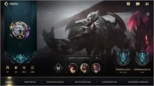 ESMERALDA IV + 32 SKINS  + 530 (RP) WILD CORES + 47 CAMPEÕES - League of Legends: Wild Rift LOL WR
