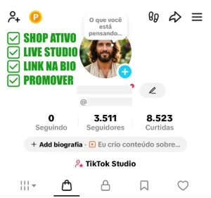 Conta Tiktok Shop Ativo + Live | +3.500 Seguidores + E-Mail - Redes Sociais