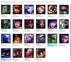 CONTA UNRANKED - 22 CHAMPIONS - 2 SKINS - 4 ICONES - League of Legends LOL
