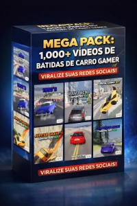 Mega Pack 1.000+ Vídeos batida de carro gamer - Outros