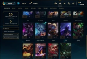 Conta Diamante 1 com 24 Champs e 4 Skins + 17 Fragmentos - League of Legends LOL