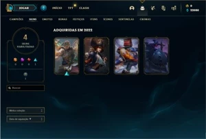 Conta Diamante 1 com 24 Champs e 4 Skins + 17 Fragmentos - League of Legends LOL