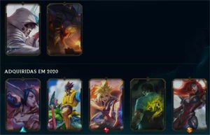 Conta de League of Legends, Platina 2, nível 146 e 35 skins LOL