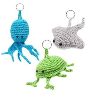 Kit chaveiros do mar 3 - Artesanato e Personalizados