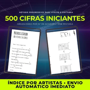 Mega Pack 500 Cifras para Iniciantes - Violão e Guitarra