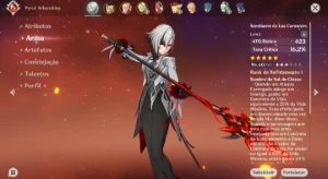 [AR 54] Arlecchino + Arma Assinatura - Navia/ Genshin+Honkai - Genshin Impact