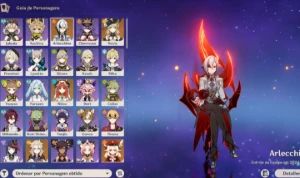 [AR 54] Arlecchino + Arma Assinatura - Navia/ Genshin+Honkai - Genshin Impact