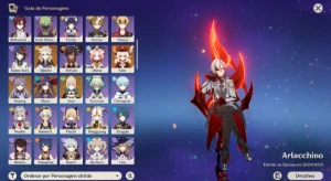 [AR 54] Arlecchino + Arma Assinatura - Navia/ Genshin+Honkai - Genshin Impact