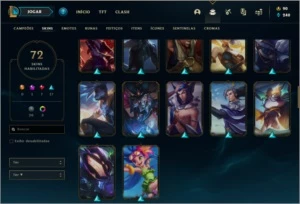 Conta prata 2 com 111 champs, 72 skins (MAIN JG) - League of Legends LOL