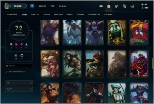 Conta prata 2 com 111 champs, 72 skins (MAIN JG) - League of Legends LOL