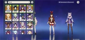 Jean+venti+keqing+maremoto+lança de jade e outra conta - Genshin Impact