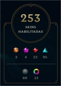 CONTA LOL GOLD 1, 253 SKINS + SETT E RIVEN PRESTÍGIO - League of Legends