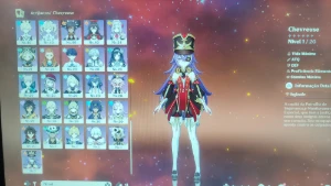 Conta Genshin Impact | Ar60 Zibai, Skirk,Mavuika, Arlecchino