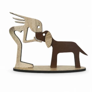 Enfeite Beijo no Cachorro em MDF - Artesanato e Personalizados