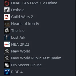 Conta Steam com Varios Jogos, BF 2042, FFXIV ONLINE, etc...