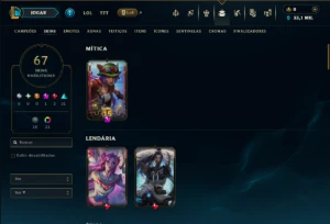 Platina 4 com TODOS os Champs e 67 Skins ( ADC / SUP ) - League of Legends LOL